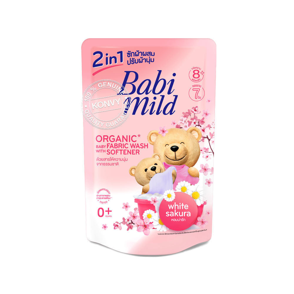 Babi Mild Fabric Wash 2in1 White Sakura 570ML