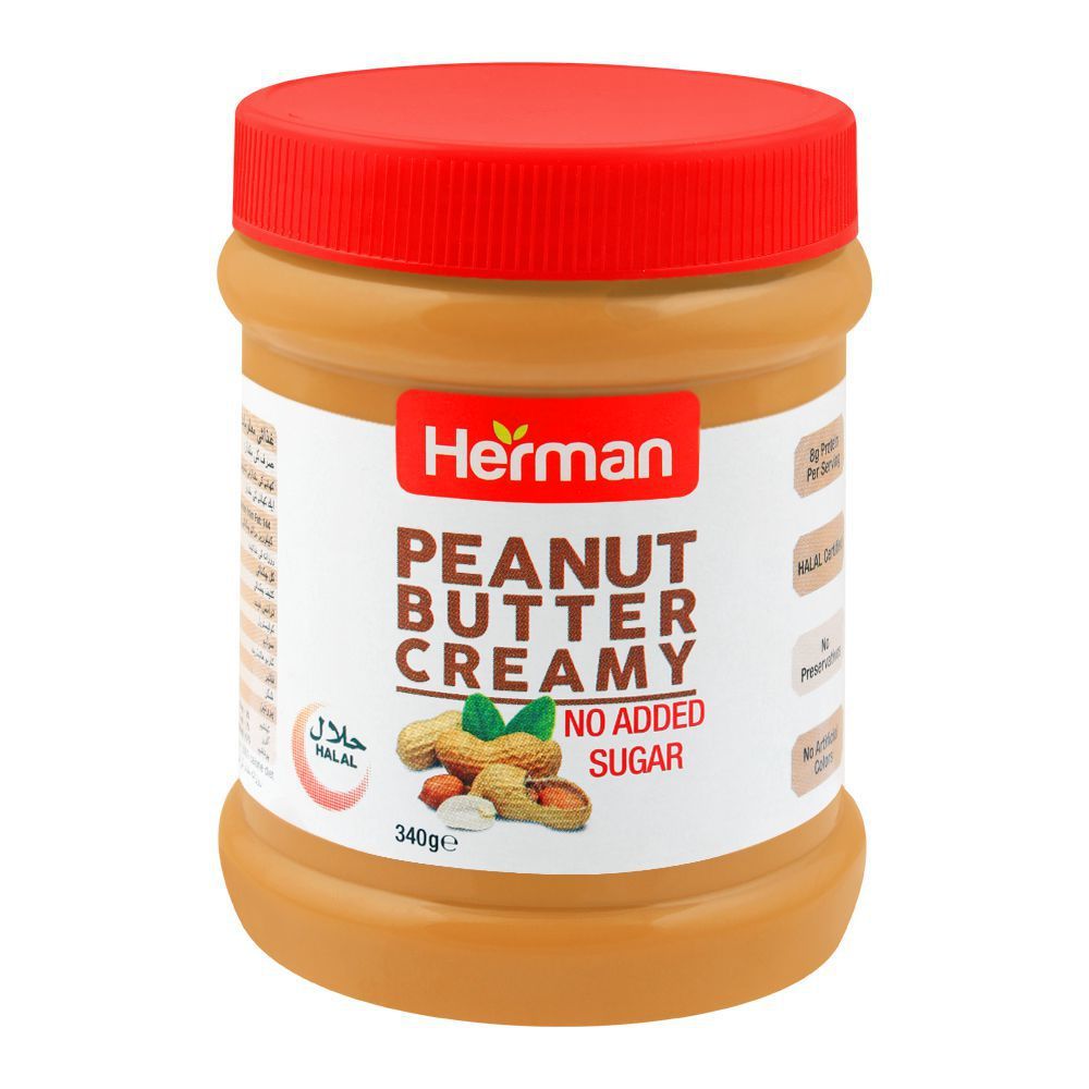 Herman Peanut Butter Creamy Sugar-Free - 340g