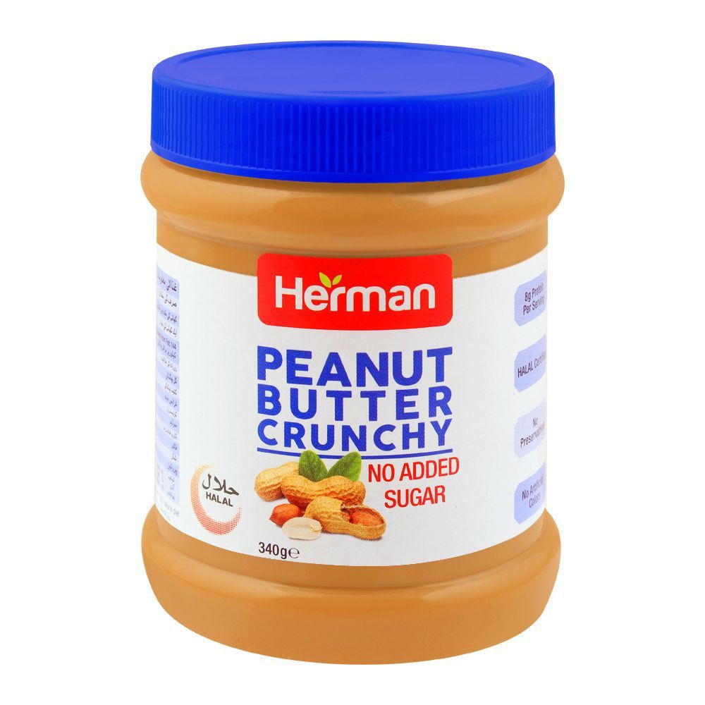 Herman Peanut Butter Crunchy Sugar-Free - 340g