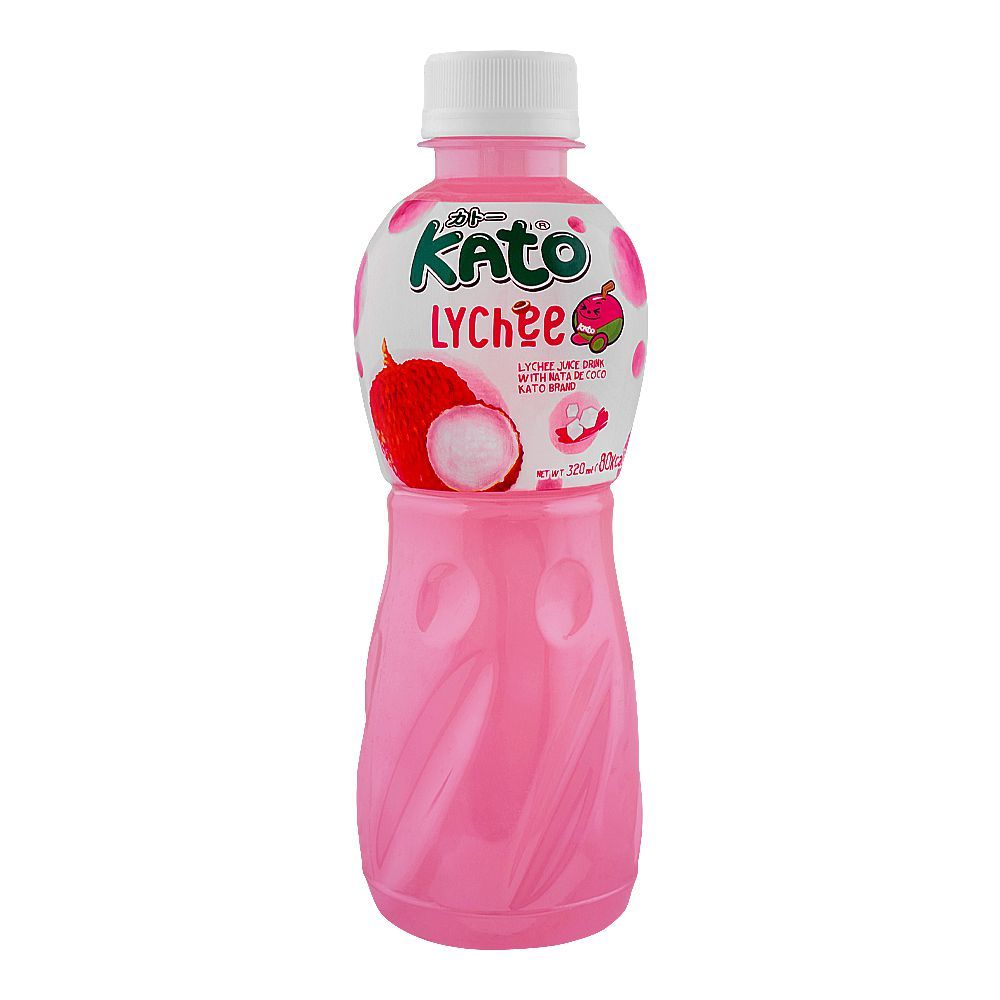 Lychee Juice with Nata De Coco 320ml KATO Thailand