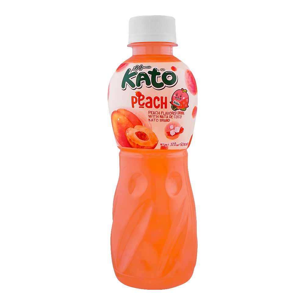 Peach Juice with Nata De Coco 320ml KATO Thailand