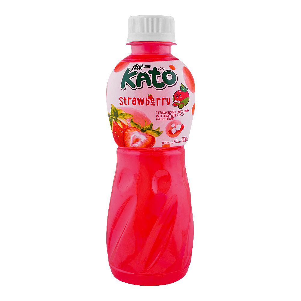 Strawberry Juice with Nata De Coco 320ml KATO Thailand