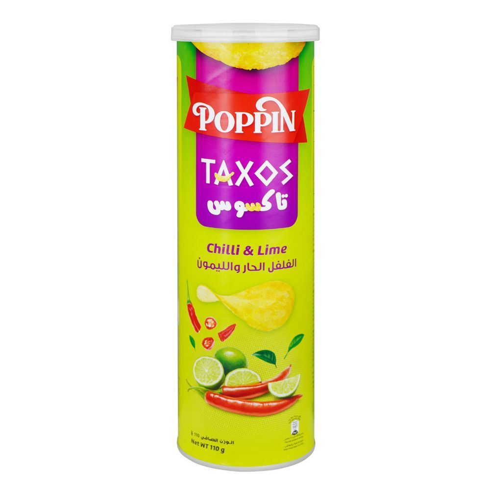 Poppin Taxos Chilli & Lime Potato Crisps 110g