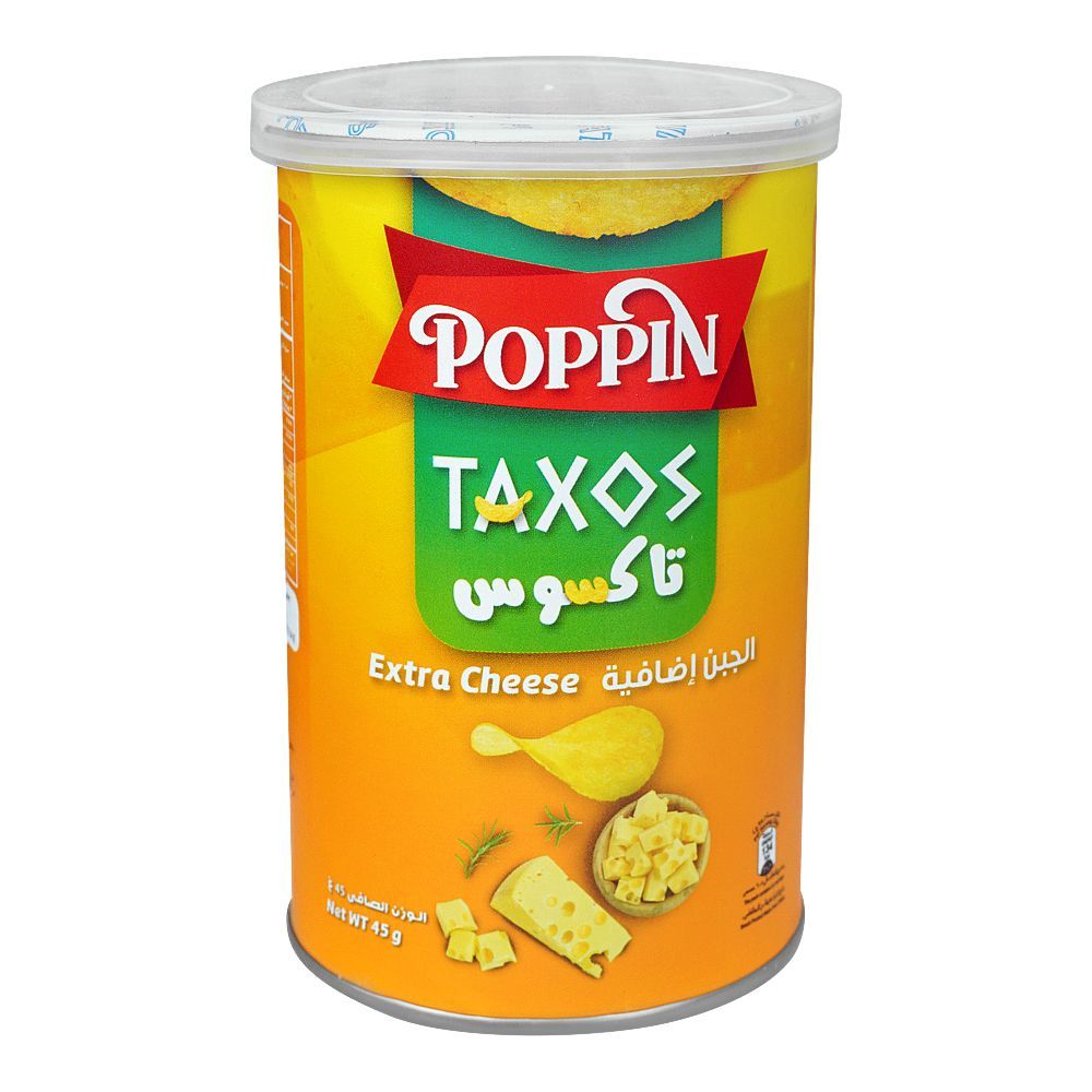 Poppin Taxos Extra Cheese Potato Crisps 45g