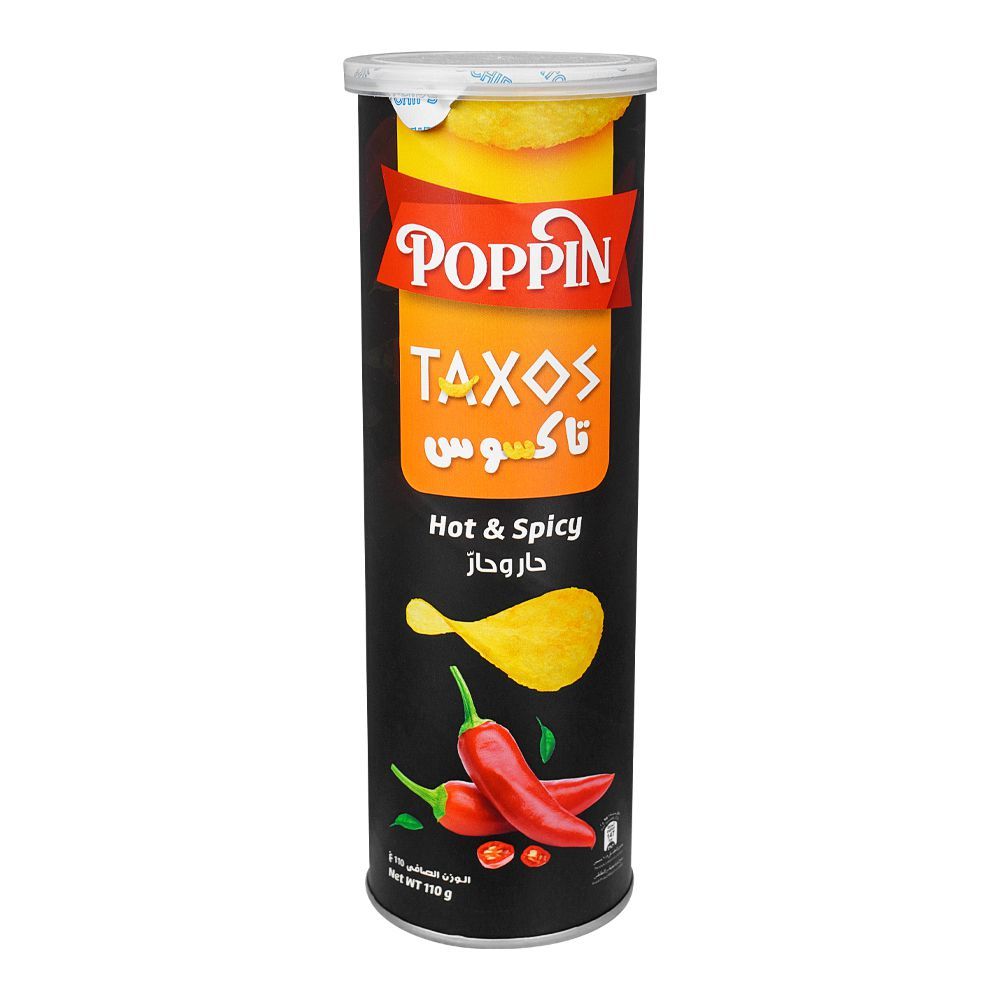 Poppin Taxos Hot & Spicy Potato Crisps 110g