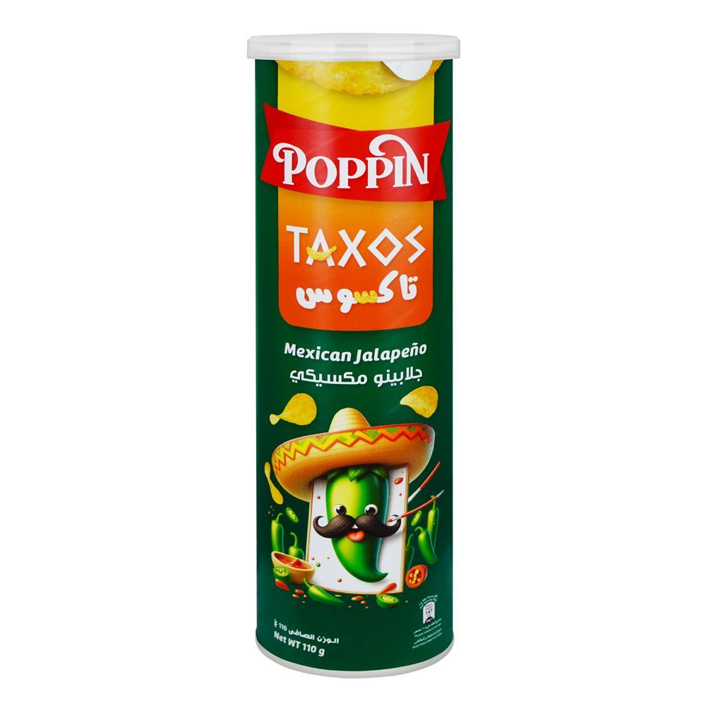 Poppin Taxos Mexican Jalapeno Potato Crisps 110g