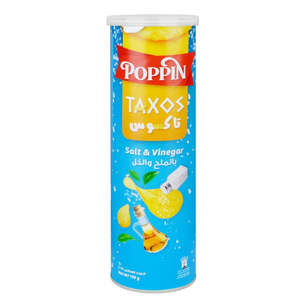 Poppin Taxos Salt & Vinegar Potato Crisps 110g