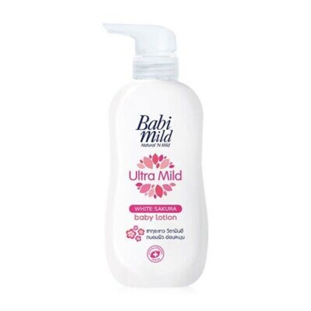 Babi Mild Baby Lotion White Sakura Pump 400ML